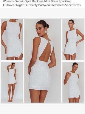 Amazon Silver Sequin Mini Dress